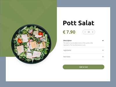 Exploration of Single Food Item Details Page app dailyui design graphic design ui ux
