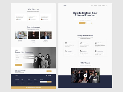 User Interface Layout for Law Consultancy Company