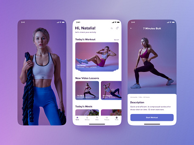 Fitness App app design fitness healthbody sport ui ux