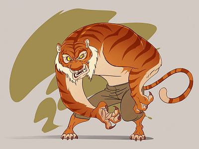 Tiger animation art cartoon cartoon comic character creation character design characterdesignchallenge design draw drawing game game characters illustration tiger toon