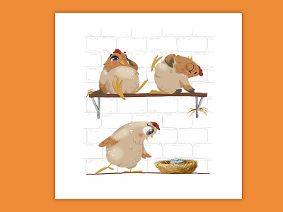 Joking hens animal branding chicken design digital digital illustration digitalart drawing illustration joker logo