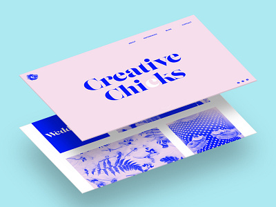 Creative Chicks - Homepage and References - WIP branding ci colours homepage pink portfolio references website