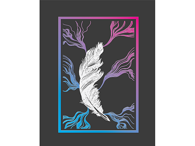 like a feather art artwork blue design illustration simple smoke smoker