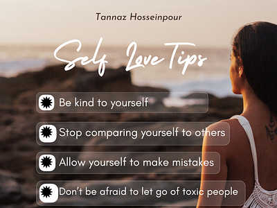 Self LoveTips - Tannaz Hosseinpour life life coach life purpose mindset coach relationship coach self love