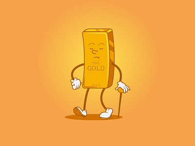 Fine gold art caracter design gold illustration vector