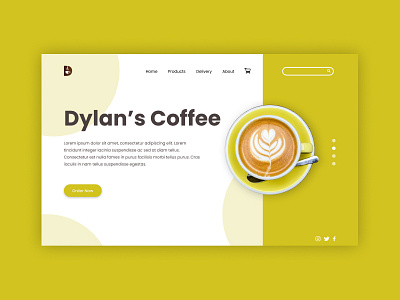 Dylan's Coffee Landing Page UI app design app ui branding dribbble graphic design landing page landing page design logodesign typography ui ui ux ui design uidesign uiux ux uxdesign uxui web design website design website ui