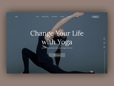 Yogi web Landing page design
