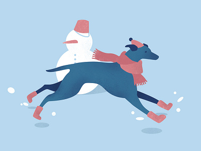 Greyhound In The Snow abstract design greyhound illustration illustrator modern snow texture vector vector art vector illustrations winter