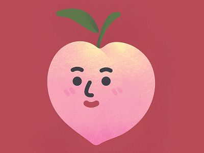 Peach Avatar avatar design gradient graphic illustration illustrator peaches texture vector