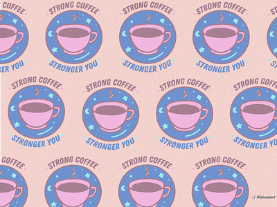 strong coffee, stronger you design icon illustration vector
