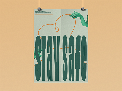 stay safe adobe illustrator collage art design poster poster design typography