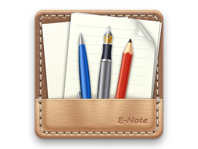 E-Note android book celegorm china clean eben icon leather note notebook notes paper pen pencil stitch stitches texture