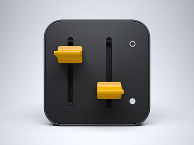 3D Switch Icon 3d apple black braun celegorm china control dark icon ios ipad iphone model panel settings switch yellow