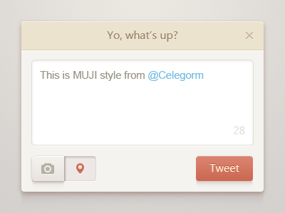 Clean Popup UI button camera celegorm chat china clean close freebie icon light location pin psd tweet twitter ui word