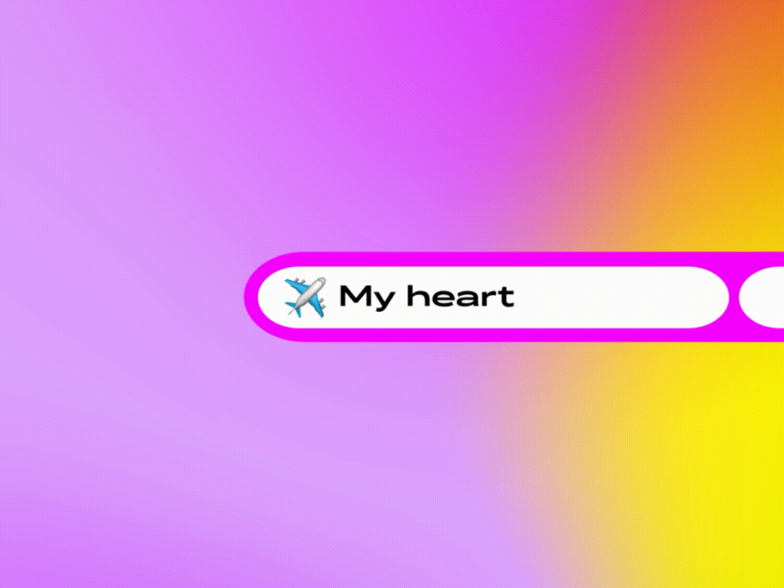 Heart search engine after effects animated gif animation design gradients graphic design hearts neon colors search bar search engine ux