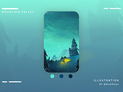 The journey of the polar night art illustration illustrator iphone case nature wallpaper