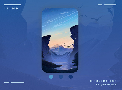 Climb art illustration illustrator iphone case mountain wallpaper