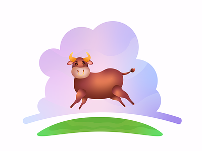 Cute bull animal animals art design farm illustraion illustrator vector