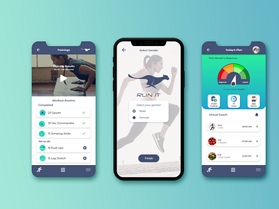Run It - Fitness App Design app design ui ui ux design ui design ui ux userinterface userinterface design userinterfacedesign ux