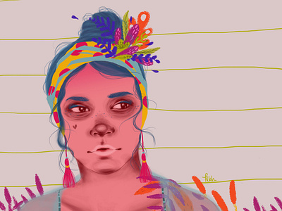 Self Portrait Practice art digital art digital drawing digital painting illustration popart portrait illustration
