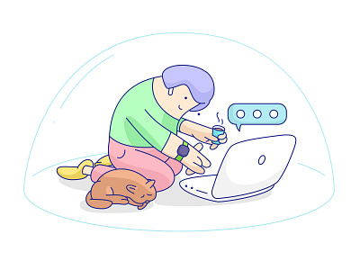 Remote working illustration