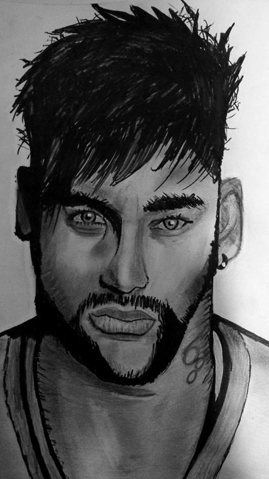 Neymar Portrait Art  Pencil Portrait Art  OpenSea