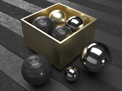 3D BALLS with 3D BOX