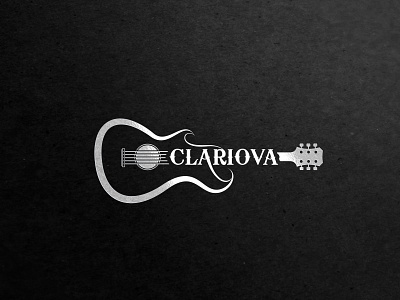 Brand guitter logo design for Clariova black white brand guitter