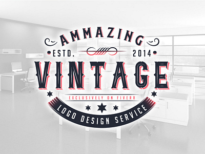 I will do a retro vintage logo or monogram design graphic design logo logo design redesign retro vector vintage logo