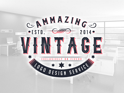 I will do a retro vintage logo or monogram design