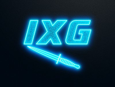 ixg neon logo design animation branding graphic design logo motion graphics neon animation neon light neon logo neon sign