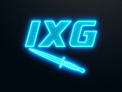 ixg neon logo design