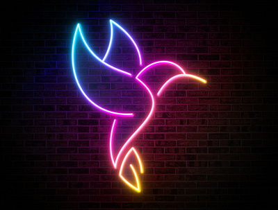 Bird Neon Logo Design for MSG animation bird design graphic design illustration logo logo design motion graphics multicolor neon neon animation neon design neon logo neon sign