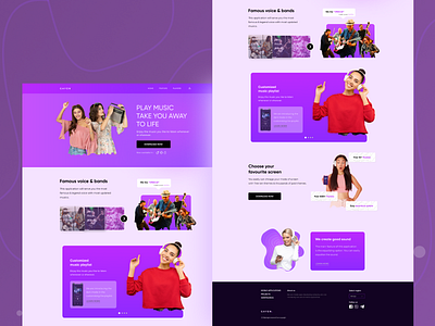Landing page exploration on mobile music application hireme landing landing page landing page design landingpage music music app music art music player musician ui ui ux ui design uidesign uiux ux ux ui ux design uxdesign uxui