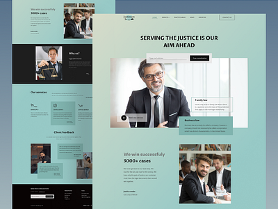 Landing page exploration on Law firm ''Justimum''