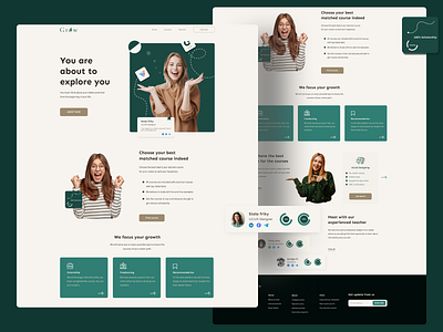 Landing page exploration on career consultancy firm ''Grow'' career creative creative design creativity landing page landing page design landingpage logo logodesign ui uiux uiuxdesign user experience userinterface ux ux design uxdesign uxui website concept website design