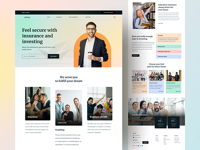 Landing page exploration on an insurance company insurance insurance company landing landing page landing page design landingpage ui ui ux ui design uidesign uiux userexperience userinterface ux ux ui ux design uxdesign uxui webdesign webdesigner