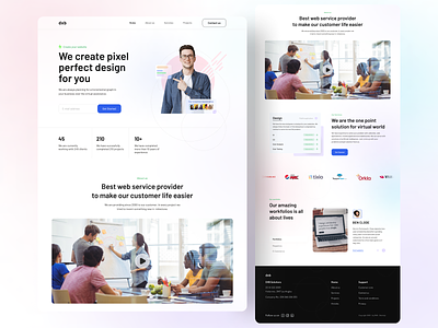 Landing page exploration on web agency