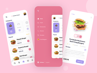 Food delivery mobile application burger app concept creative following food delivery food delivery application food order inspiration mobile mobile application new and new worthy pizza app popular product design recipe app restaurant app ui design uidesign uiux user interface
