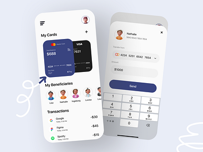 Finance service - Mobile app bank banking app cash finance app following mobile app money newnoteworthy popular ui ui ux ui design uidesign uiux ux