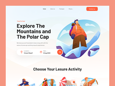 Travel Agency Landing page appideas design development following illustration iosdeveloper landingpage mobileapp mvdevelopment new and noteworthy popular raisefunds ui ui ux ui design uidesign uxdesign webappdevelopment