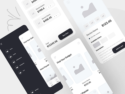 Online Gadget Store - Wireframe appideas design development following iosdeveloper mobileapp mvdevelopment new and noteworthy popular raisefunds startup ui ui ux ui design uidesign uiux webapppdevelopment wireframe