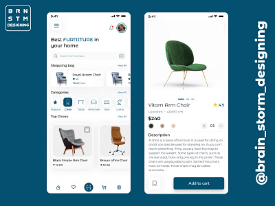 Furniture app ui design