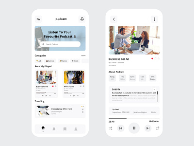 Podcast App Ui Design dailyui design u ui uiinspiration uiux uiuxdesign uiuxdesigner