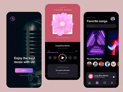 Feel your moods freelancing graphic designer music theme ui ux