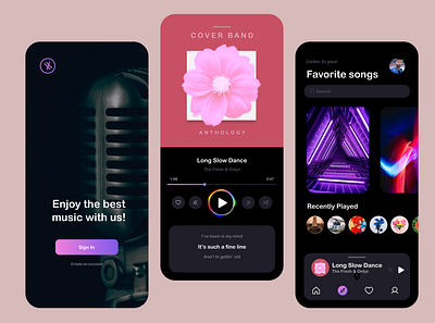 Feel your moods freelancing graphic designer music theme ui ux