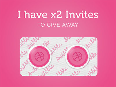 Dribble invite design dribbble illustration invitation invite invites iphone pill pink