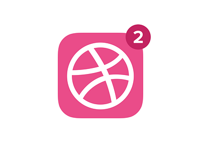 2 Dribbble Invites app icon design dribbble flat free graphic invite ios ui user interface white