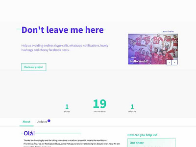 Don't leave me here - a love crowd fund crowdfund dubai love story uae webdesign