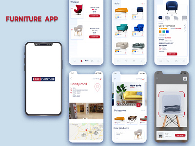 Furniture Mobile App app gamedesign icon design illustration logo photoshop prototype uiux uiuxdesign vector web xd